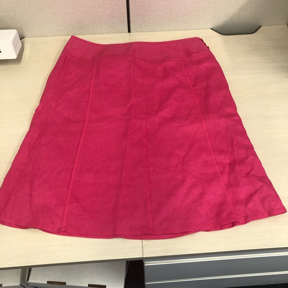 Hot Pink Linen Skirt